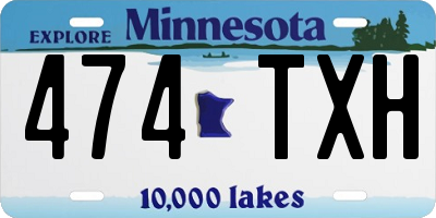 MN license plate 474TXH