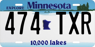 MN license plate 474TXR