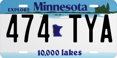 MN license plate 474TYA