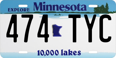 MN license plate 474TYC