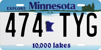 MN license plate 474TYG