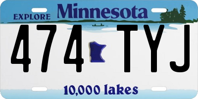 MN license plate 474TYJ