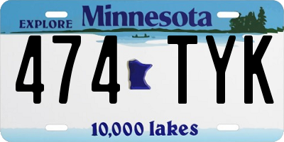 MN license plate 474TYK