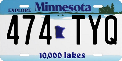 MN license plate 474TYQ