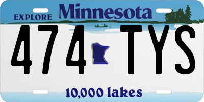 MN license plate 474TYS
