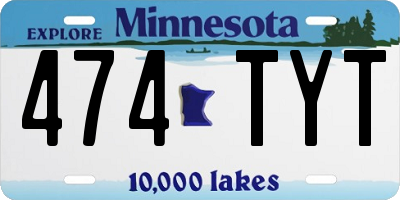 MN license plate 474TYT