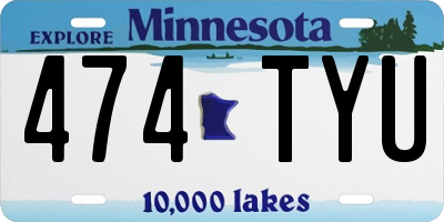 MN license plate 474TYU