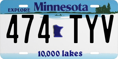 MN license plate 474TYV
