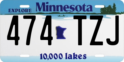 MN license plate 474TZJ