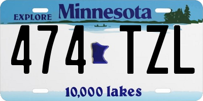 MN license plate 474TZL