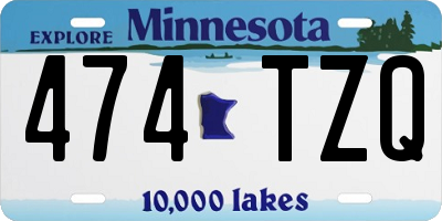 MN license plate 474TZQ