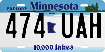 MN license plate 474UAH