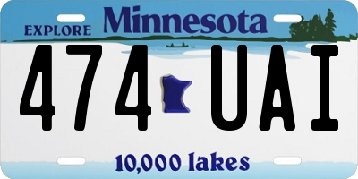 MN license plate 474UAI