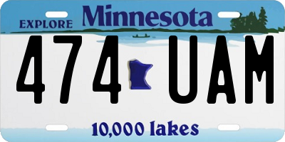 MN license plate 474UAM