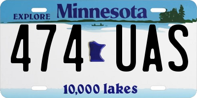 MN license plate 474UAS