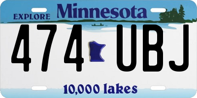 MN license plate 474UBJ