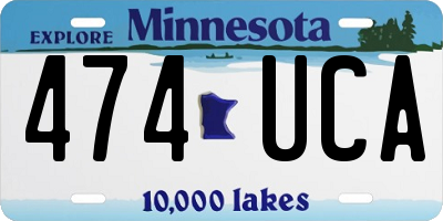 MN license plate 474UCA