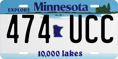MN license plate 474UCC