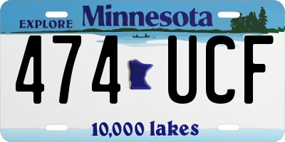 MN license plate 474UCF