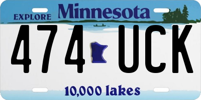 MN license plate 474UCK