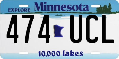 MN license plate 474UCL