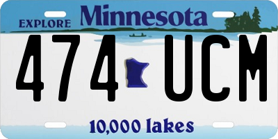 MN license plate 474UCM