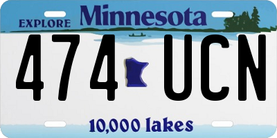 MN license plate 474UCN