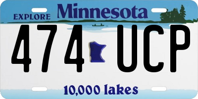 MN license plate 474UCP