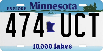 MN license plate 474UCT