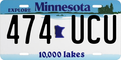 MN license plate 474UCU