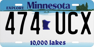 MN license plate 474UCX