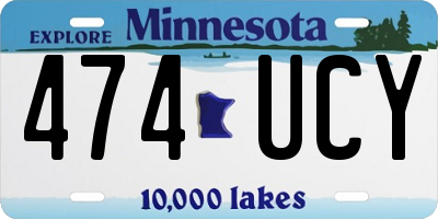 MN license plate 474UCY