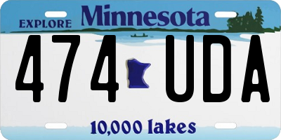 MN license plate 474UDA
