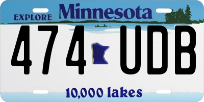 MN license plate 474UDB
