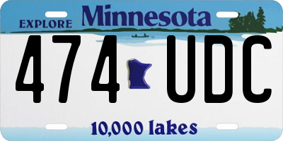 MN license plate 474UDC