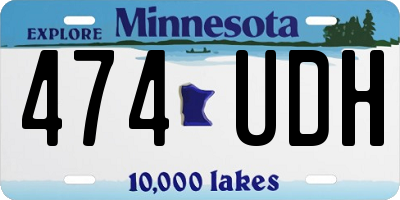 MN license plate 474UDH