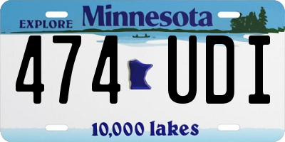 MN license plate 474UDI