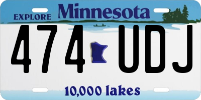 MN license plate 474UDJ