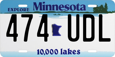 MN license plate 474UDL