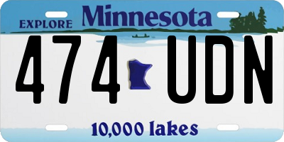 MN license plate 474UDN