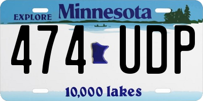 MN license plate 474UDP