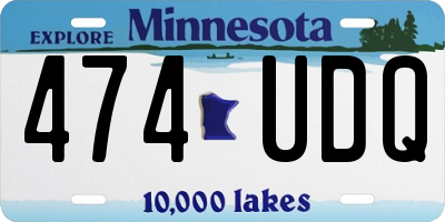 MN license plate 474UDQ