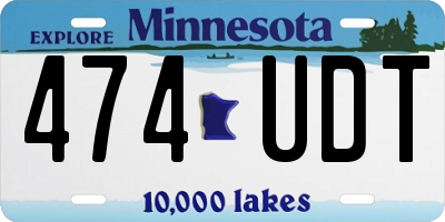 MN license plate 474UDT