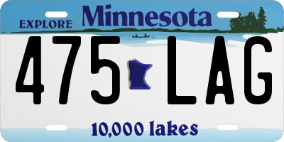 MN license plate 475LAG