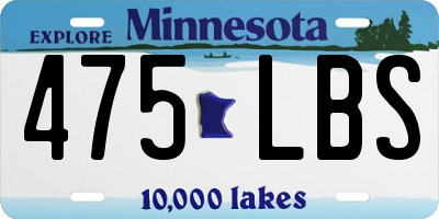 MN license plate 475LBS