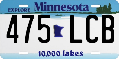 MN license plate 475LCB