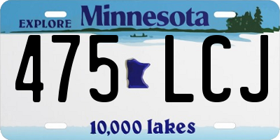 MN license plate 475LCJ