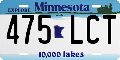 MN license plate 475LCT