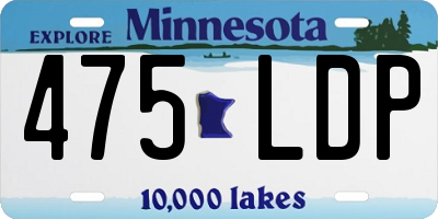 MN license plate 475LDP