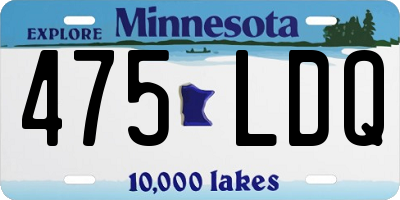 MN license plate 475LDQ
